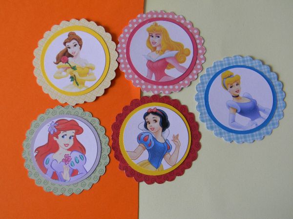 Tag 6cm Princesas pct com 20